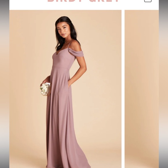 Devin convertible dress chiffon dark mauve size S, hemmed to 5’3 with 2.5” heels - Picture 2 of 4